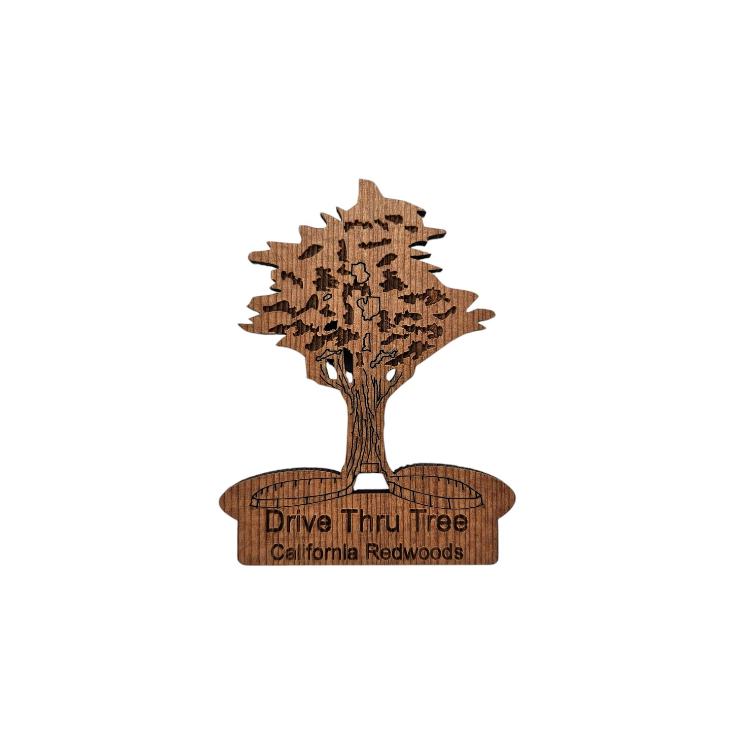 Drive Thru Tree Wood Magnet - M 4004