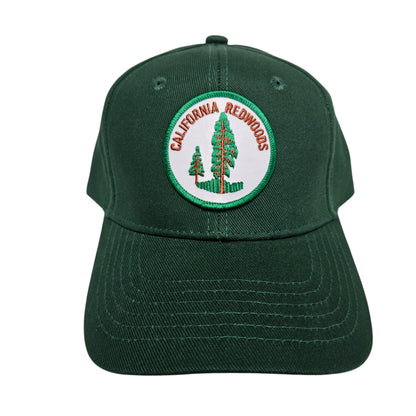 CALIFORNIA REDWOODS Circle Patch on Dark Green Basic Hat or Cap - H1006