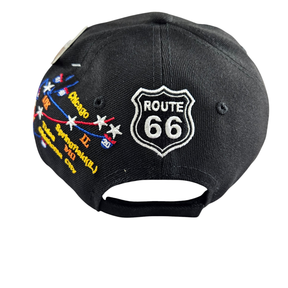 ROUTE 66 Black Shadow Road City Map Cap Hat -  H1023