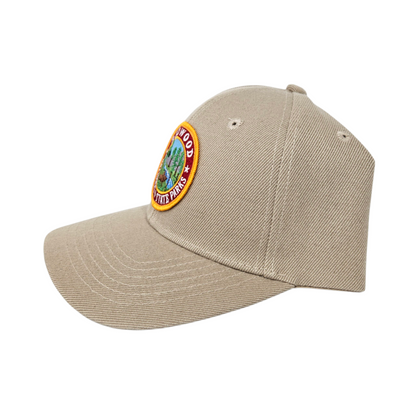 CALIFORNIA REDWOODS Redwood Parks Circle Patch Basic Khaki Hat or Cap - H1063