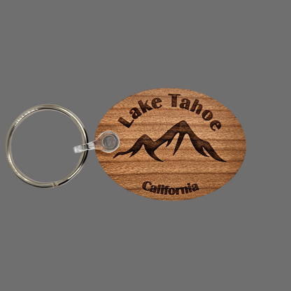 Wholesale Lake Tahoe Mountains Keychain Wood Keyring Souvenir