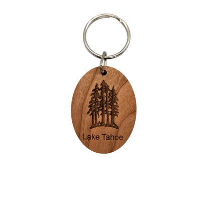 Wholesale Lake Tahoe Multi Trees Forest Keychain Wood Keyring Souvenir