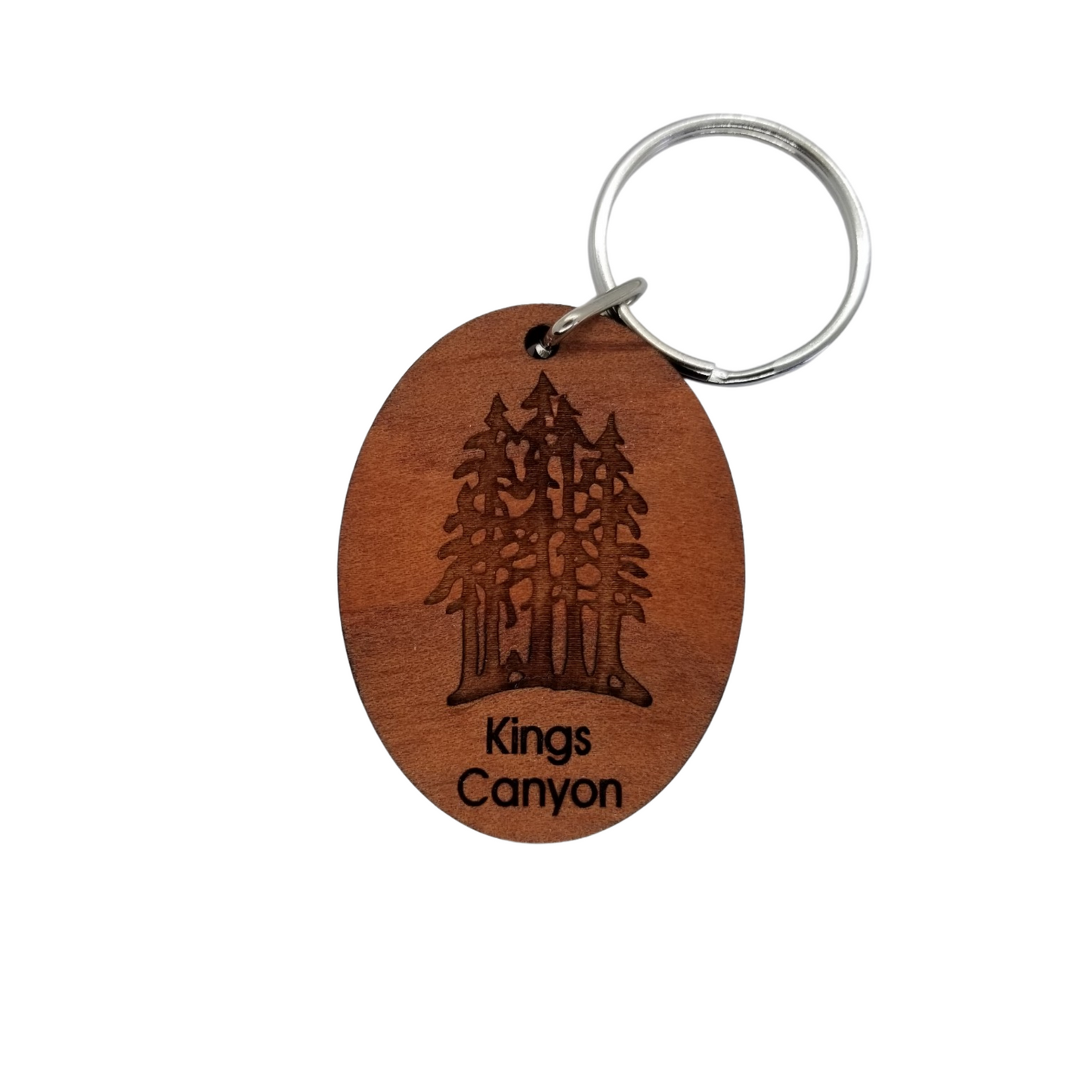 Wholesale Kings Canyon National Park Redwood Trees Grove Wood Keychain California Souvenir Travel Gift - Wood Gift Keyring