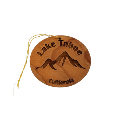 Lake Tahoe Ornament California Mountains Handmade Wood Souvenir