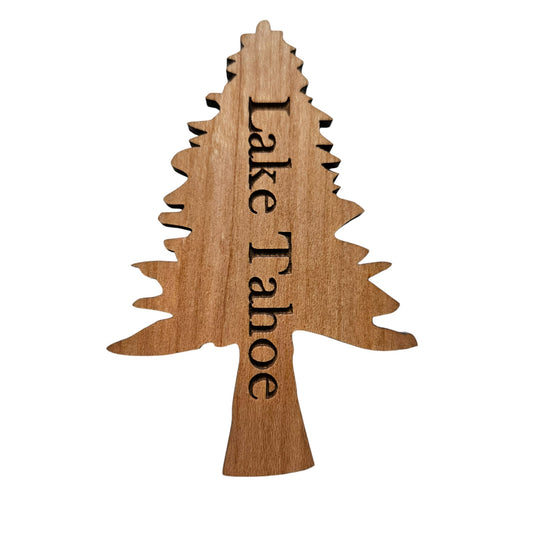 Wholesale Lake Tahoe Tree Magnet Wood Souvenir #4001TahoeW