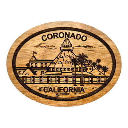 Coronado CA Resort Hotel Wood Magnet Souvenir -M15750