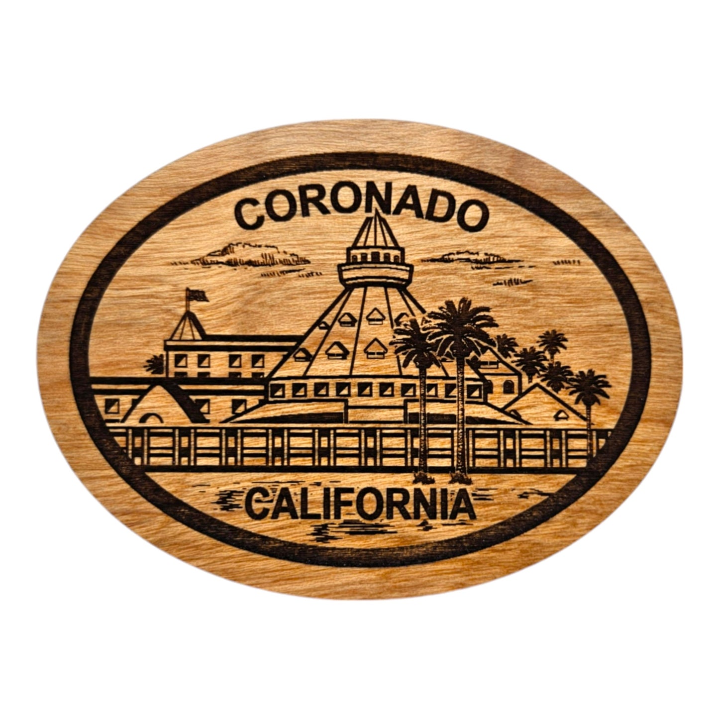 Coronado CA Resort Hotel Wood Magnet Souvenir -M15750