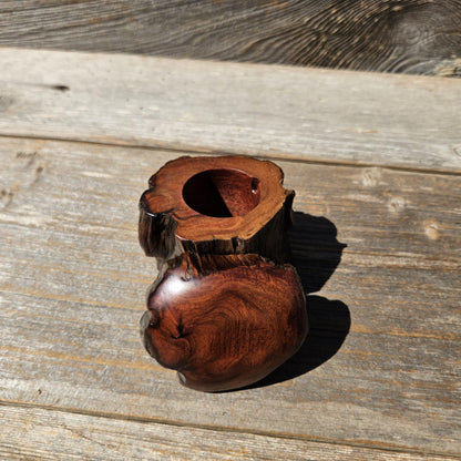 Wood Ring Box Redwood Rustic Handmade California #662 Storage Live Edge Gift