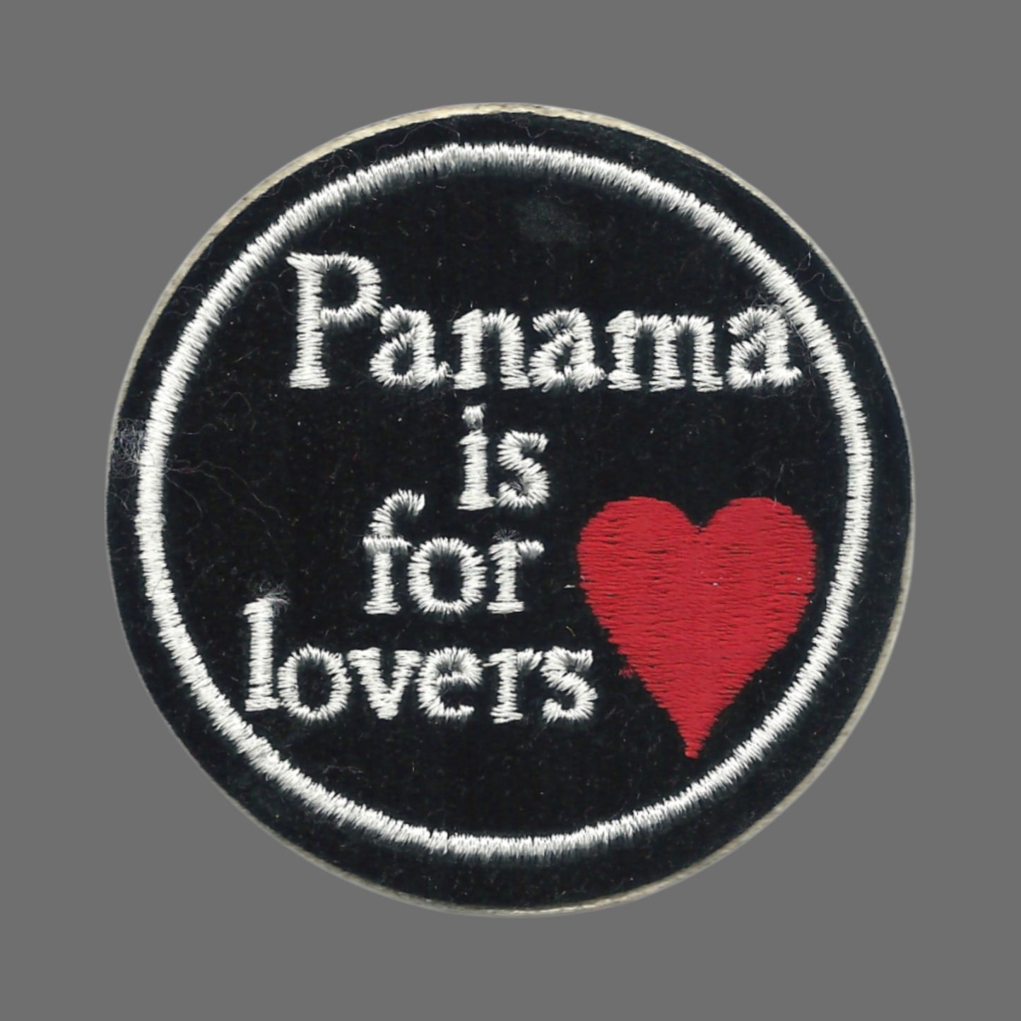 PANAMA IS FOR LOVERS Souvenir Patch - VINTAGE SEW ON PANAMA-01