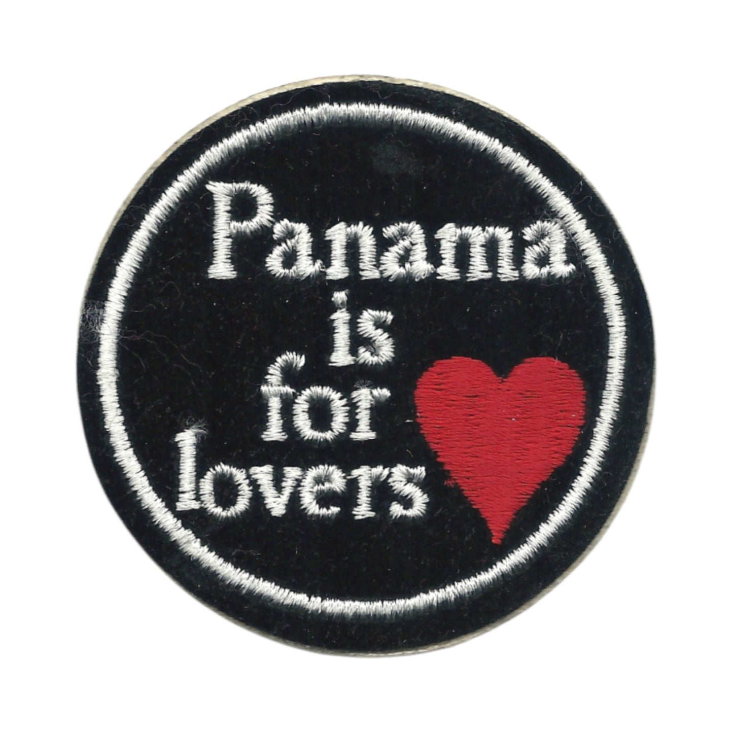 PANAMA IS FOR LOVERS Souvenir Patch - VINTAGE SEW ON PANAMA-01