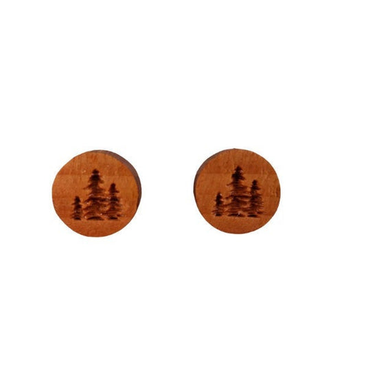 Wholesale Tree Earrings - Wood Earrings - Stud Earrings - Souvenir Keepsake - Post Earrings - Trees Forest