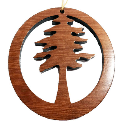 Wholesale Redwood Tree Wood Christmas Ornament Souvenir