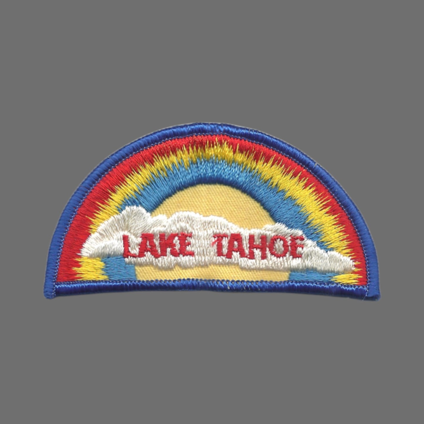 Vintage LAKE TAHOE Rainbow with Cloud Souvenir Patch Sew On - TAHOE-05B