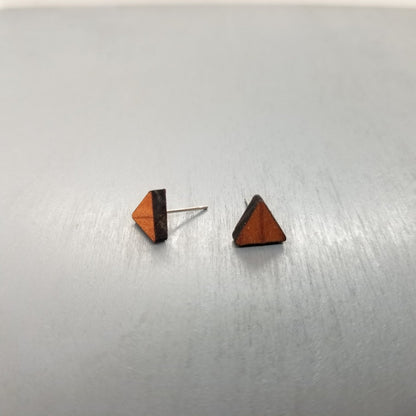 Wholesale Wood Earrings - Triangle Wood Earrings - Stud Earrings - Post Earrings