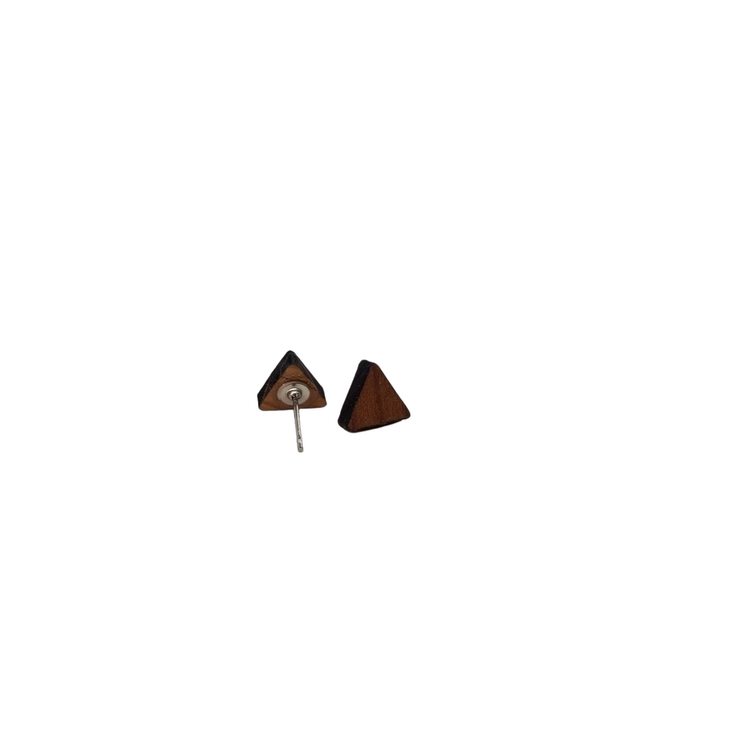 Wholesale Wood Earrings - Triangle Wood Earrings - Stud Earrings - Post Earrings