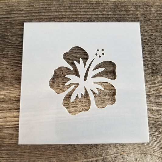 Hibiscus Stencil Reusable Food Safe Sign Painting Decorating Cookie Stencil Hawaii State Flower Stencil