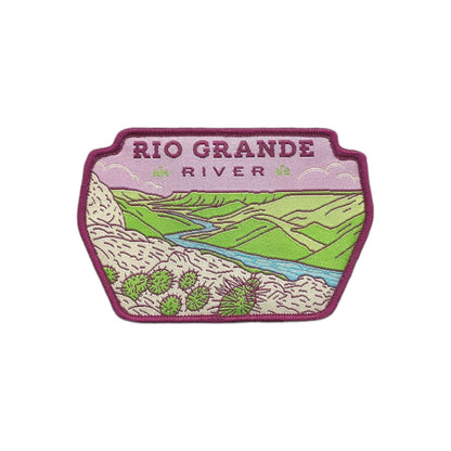 Rio Grande River Patch – Colorado  Texas Mexico - Travel Patch – Souvenir Patch 3.75" Iron On Sew On Embellishment Applique