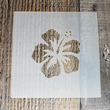 Hibiscus Stencil Reusable Food Safe Sign Painting Decorating Cookie Stencil Hawaii State Flower Stencil