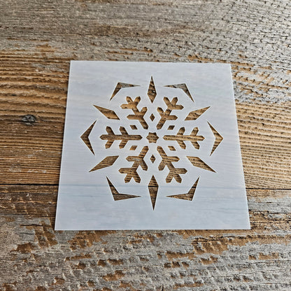 Snowflake Stencil Reusable Cookie Decorating Craft Painting Windows Signs Mylar Many Sizes Christmas Winter Snowflake Angled Accents