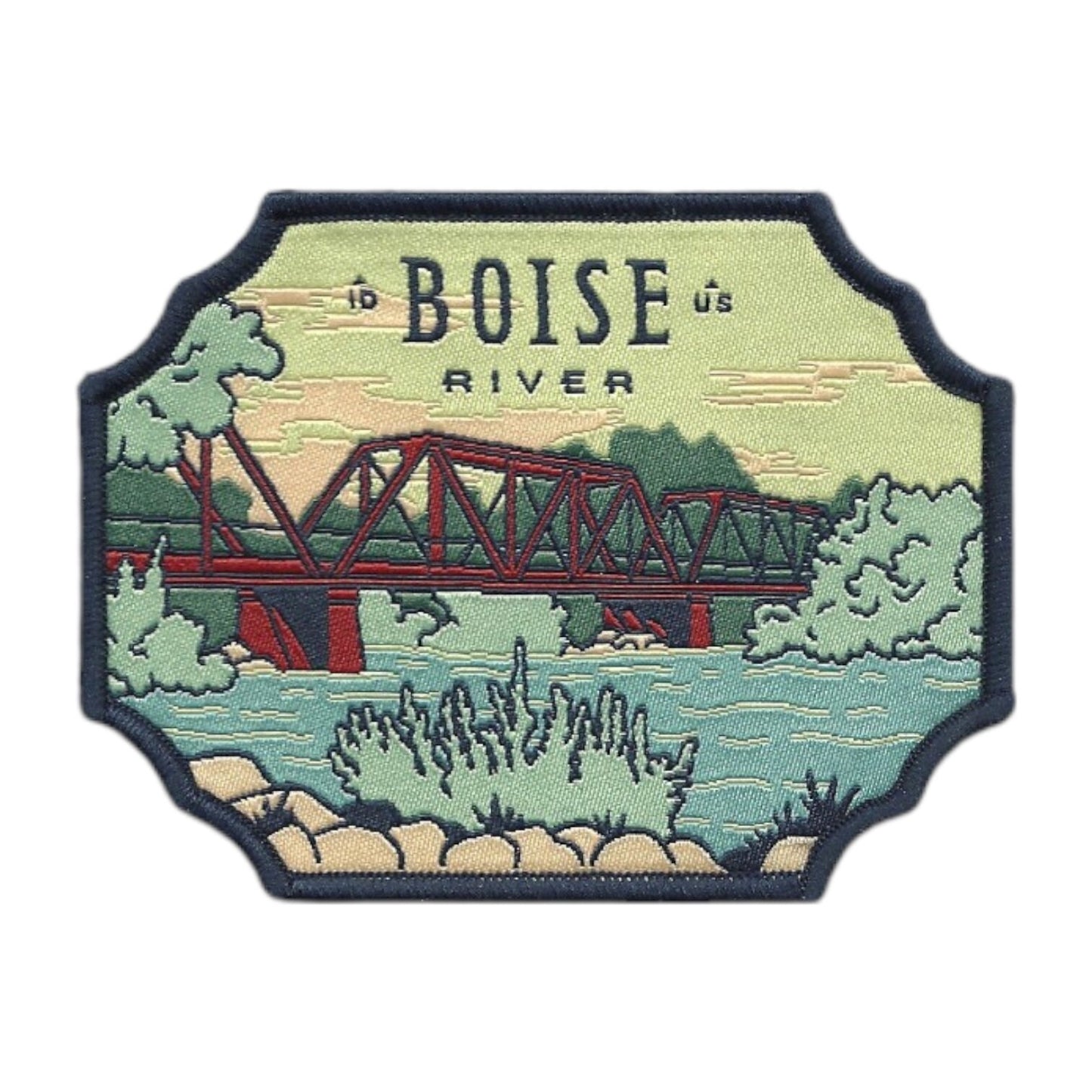 Idaho Patch – ID Boise River - Travel Patch – Souvenir Patch 3.37" Iron On Sew On Embellishment Applique