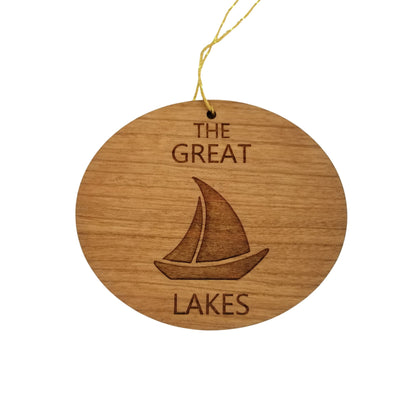 Wholesale The Great Lakes Ornament - Handmade Wood Souvenir