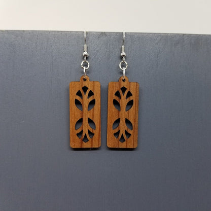 Wholesale Wood Earrings - Cutout Branches or Tree Earrings - Dangle Earrings - CA Souvenir Keepsake