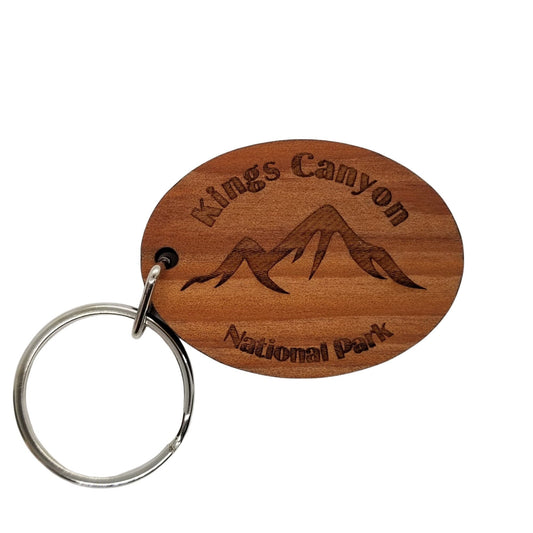 Wholesale Kings Canyon National Park Keychain CA Mountains Wood Keyring