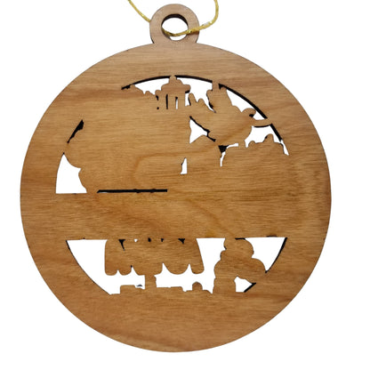 Wholesale Iowa Wood Ornament - IA Souvenir - Handmade In USA