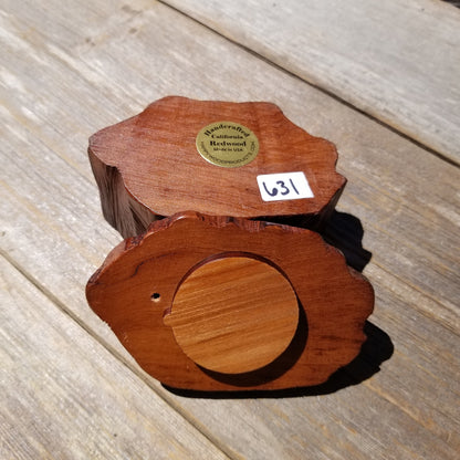 Wood Ring Box Redwood Rustic Handmade California Storage #631 Engagement Birthday Gift Mother's Day Gift Gift for Friend