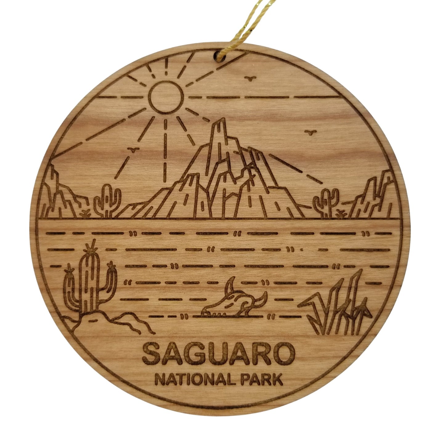 Wholesale Arizona Ornament - AZ Saguaro National Park - Handmade Wood Souvenir