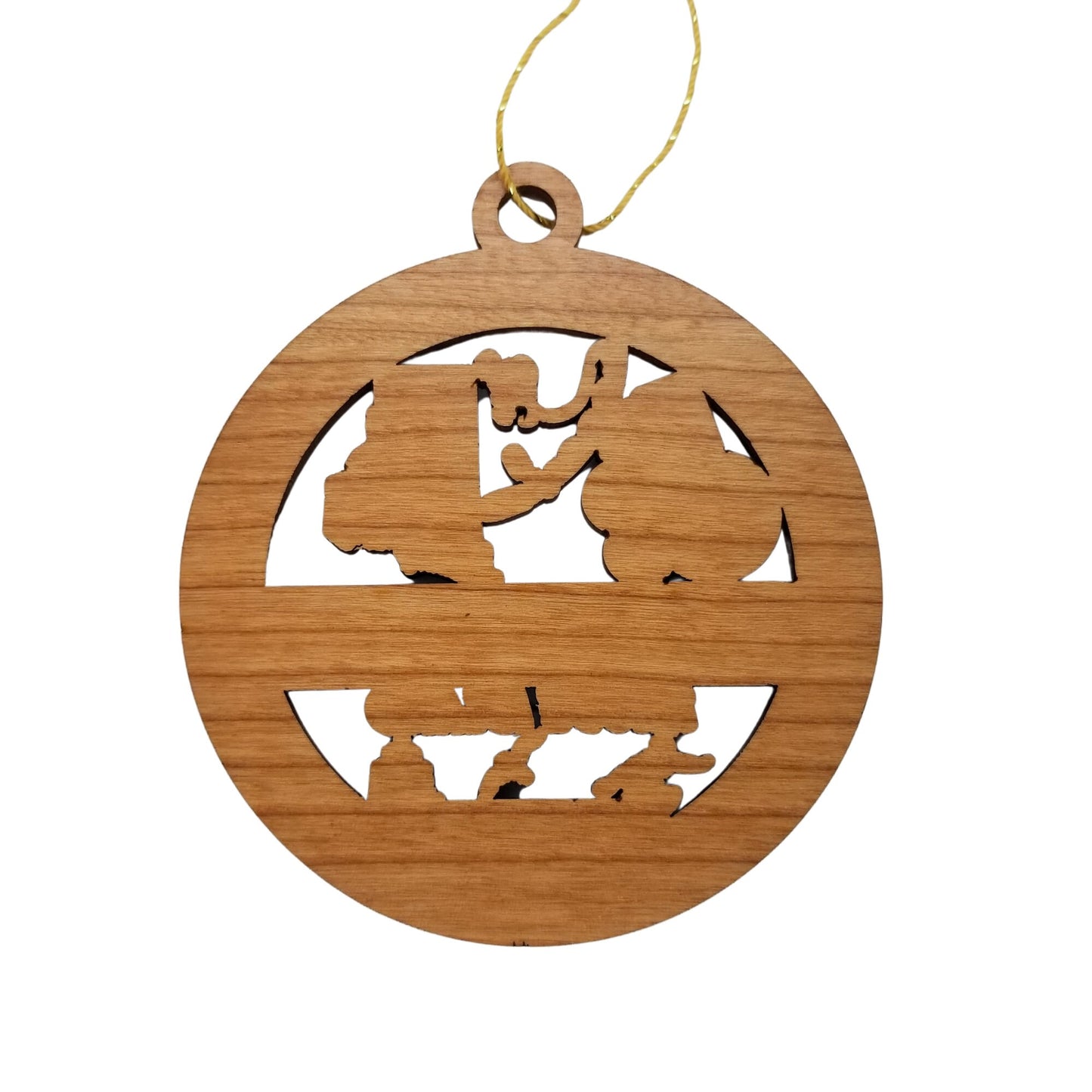 Wholesale Rhode Island Wood Ornament -  RI Souvenir - Handmade