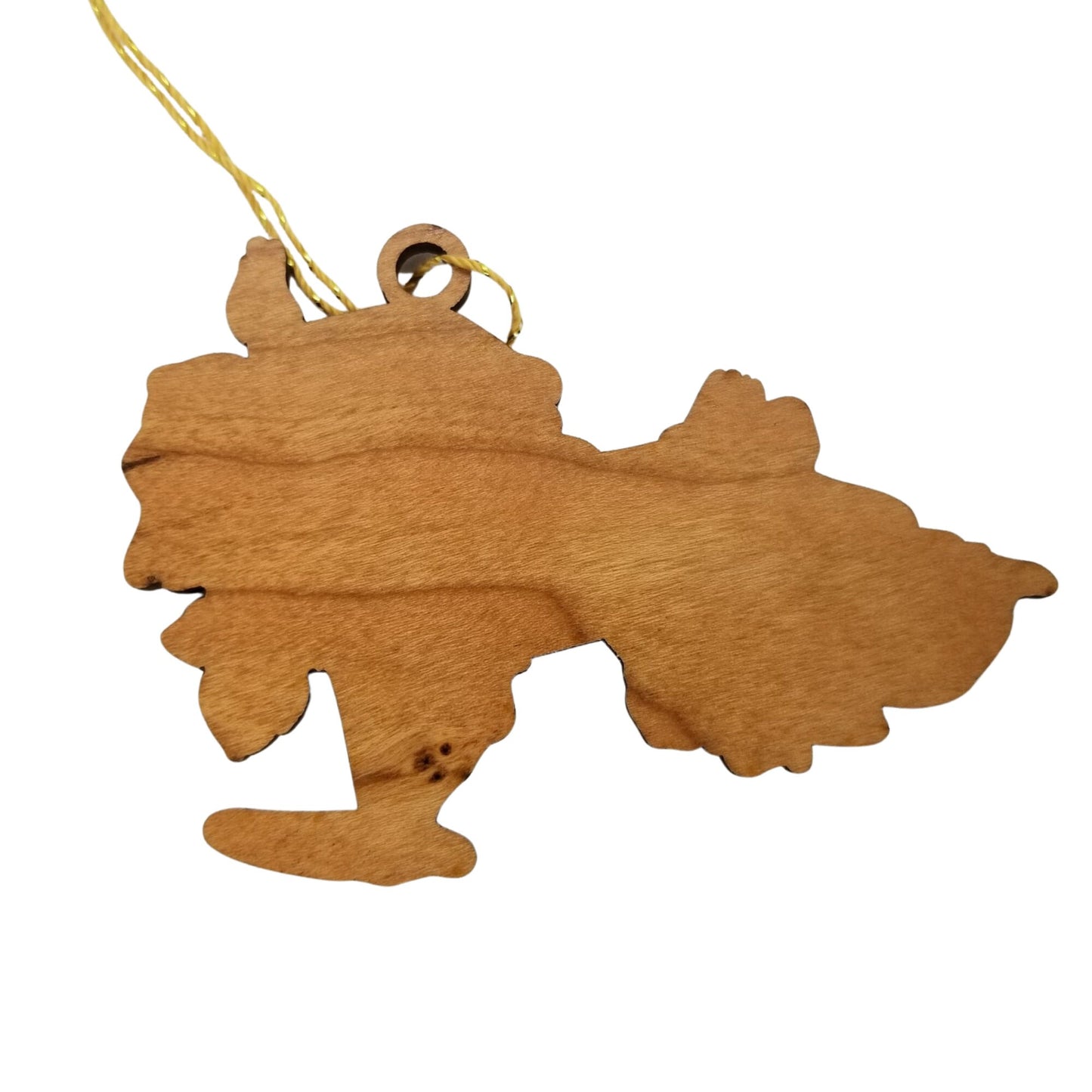 Wholesale New York Wood Ornament -  NY State Shape with State Flowers Roses - Handmade Wood Souvenir