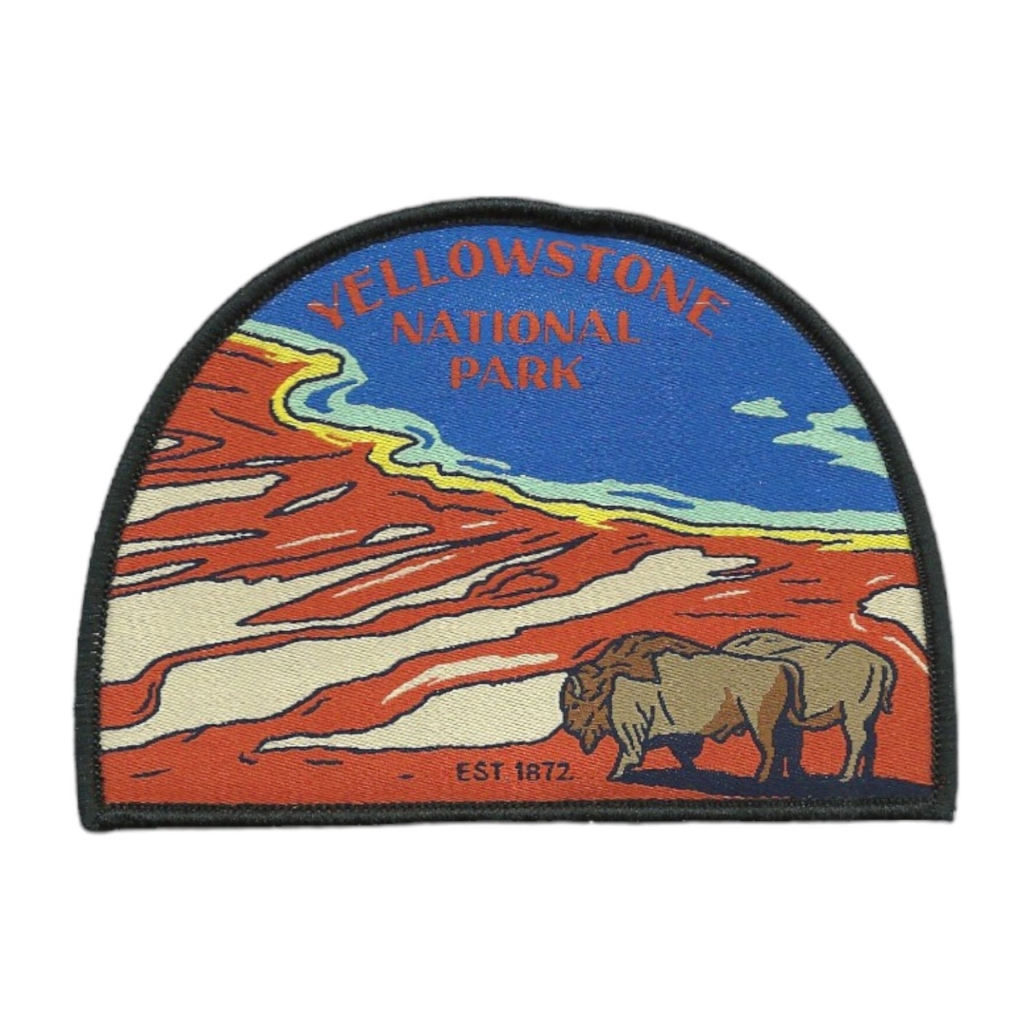 Wyoming Patch – Yellowstone National Park - Travel Patch – Souvenir Patch 3.75" Iron On Sew On Embellishment Applique