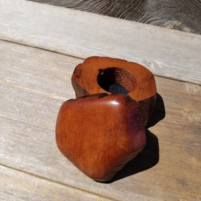 Wood Ring Box Redwood Rustic Handmade California Storage Live Edge Mini #618 Birthday Gift Christmas Gift Mother's Day Gift