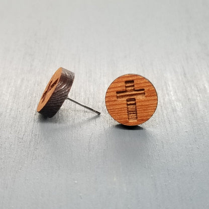 Wholesale Cross Earrings - Wood Earrings - Stud Earrings - Post Earrings