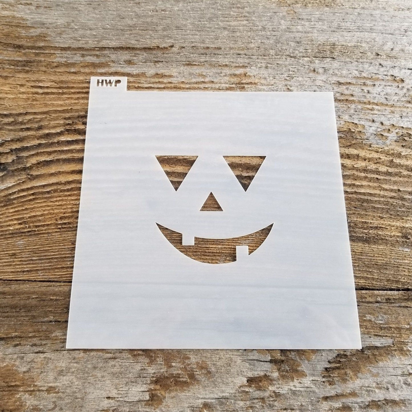 Pumpkin Face Stencil Jack O Lantern Reusable Food Safe Triangle Nose Eyes Teeth Smiling Halloween Fall Cookie Painting Decorating Emoticon