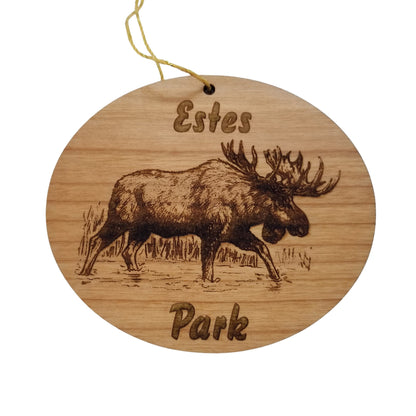 Wholesale Estes Park Colorado Ornament - Moose in Water Handmade Wood Souvenir