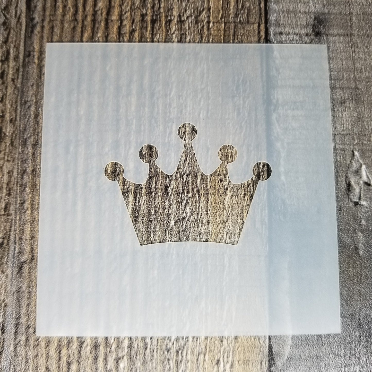 Crown Stencil Reusable Food Safe Sign Painting Decorating Cookie Stencil Angled Sides 5 Points Crown