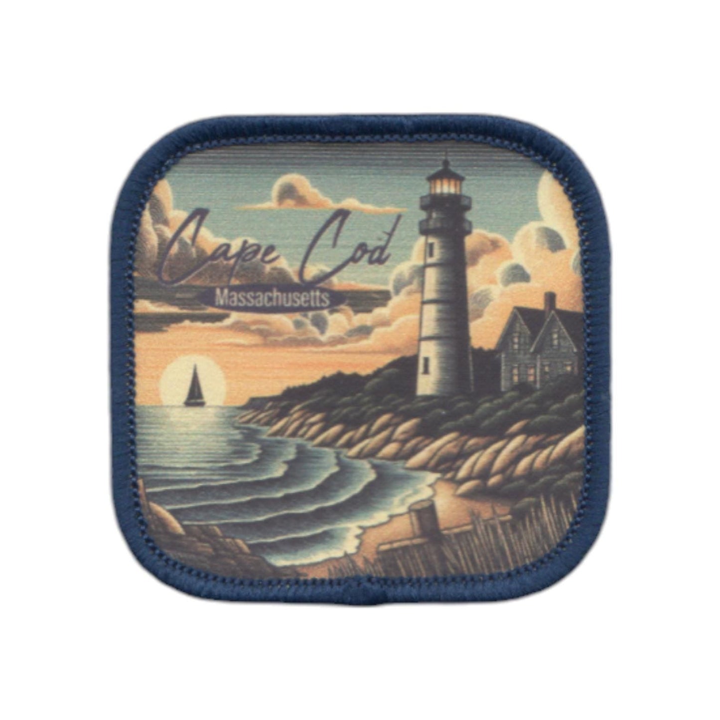 Massachusetts Patch – Cape Cod MA Travel Souvenir Patch 2" Iron On Sew On Embellishment