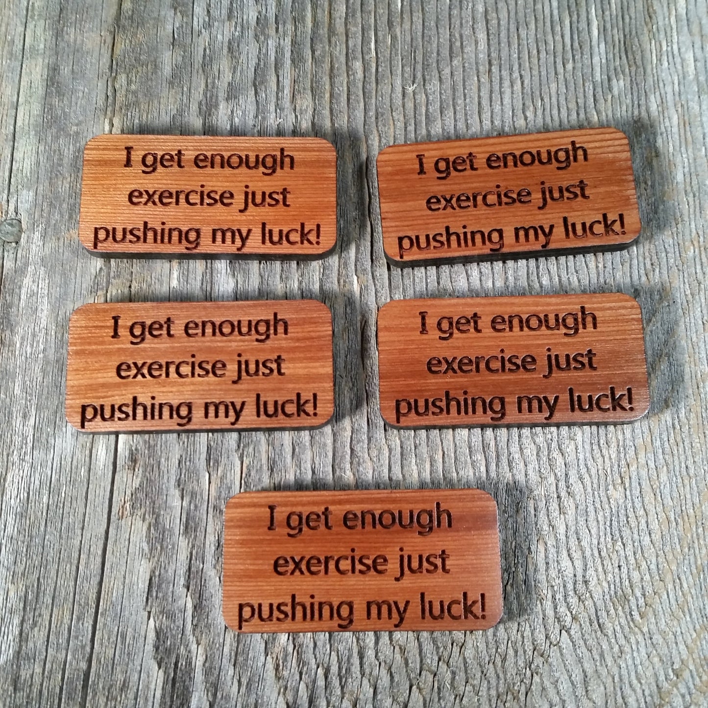 Wholesale Funny Exercise Wood Magnet