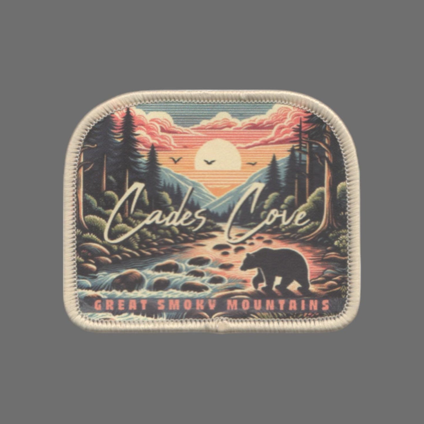 Tennessee Patch – Cades Coves TN Travel Souvenir Patch 2.5" Iron On Sew On Embellishment Smoky Mountains