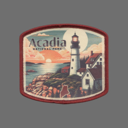 Maine Patch – Acadia National Park Travel Souvenir Patch 2.5" Iron On Sew On Embellishment