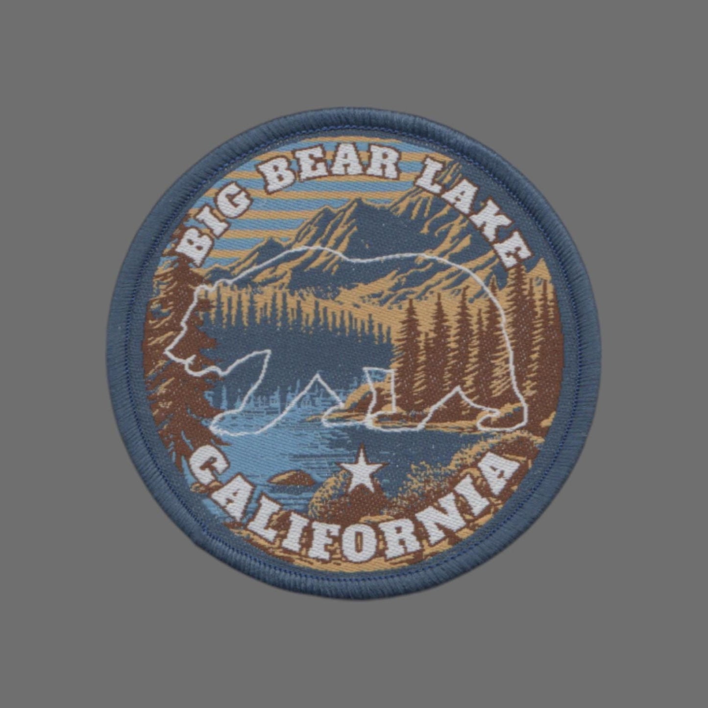 California Patch – Big Bear Lake CA Souvenir – Travel Iron On Applique CO Patch Embellishment 2.5" Woven Badge Emblem