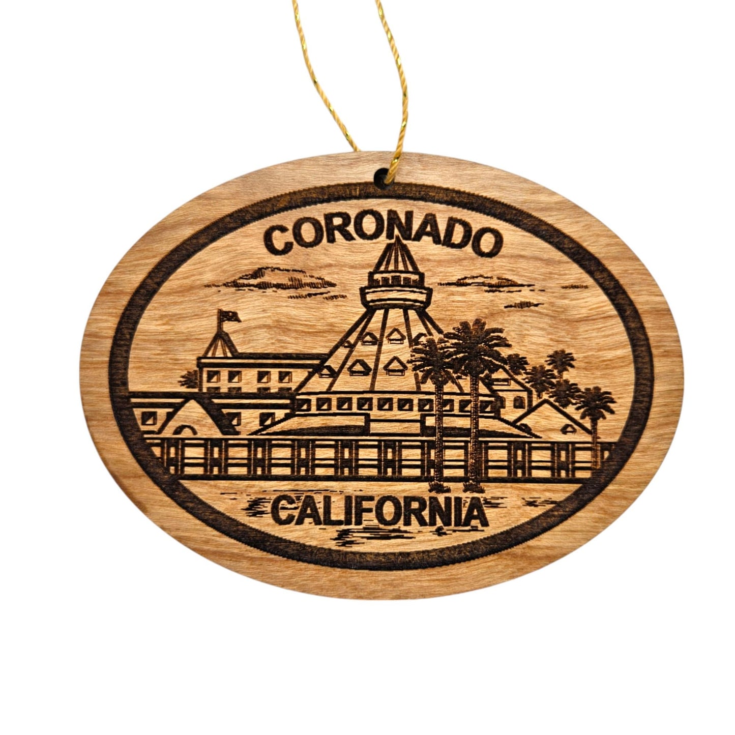 Wholesale Coronado CA Coronado Hotel Ornament Wood Souvenir