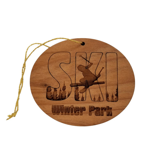 Wholesale Winter Park Ski Resort Colorado Ski Ornament - Wood Souvenir