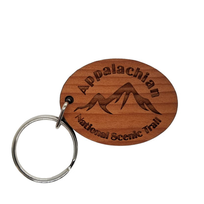 Appalachian Keychain National Scenic Trail Mountains Wood Keyring Souvenir Footpath Souvenir Mountain Trail Key Tag Bag