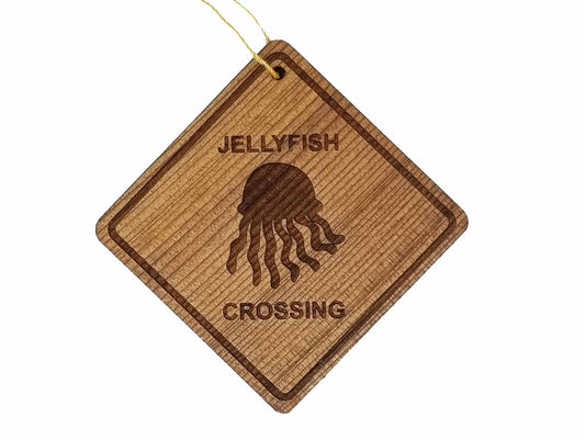 Wholesale Jellyfish Crossing Ornament - Jellyfish Wood Souvenir