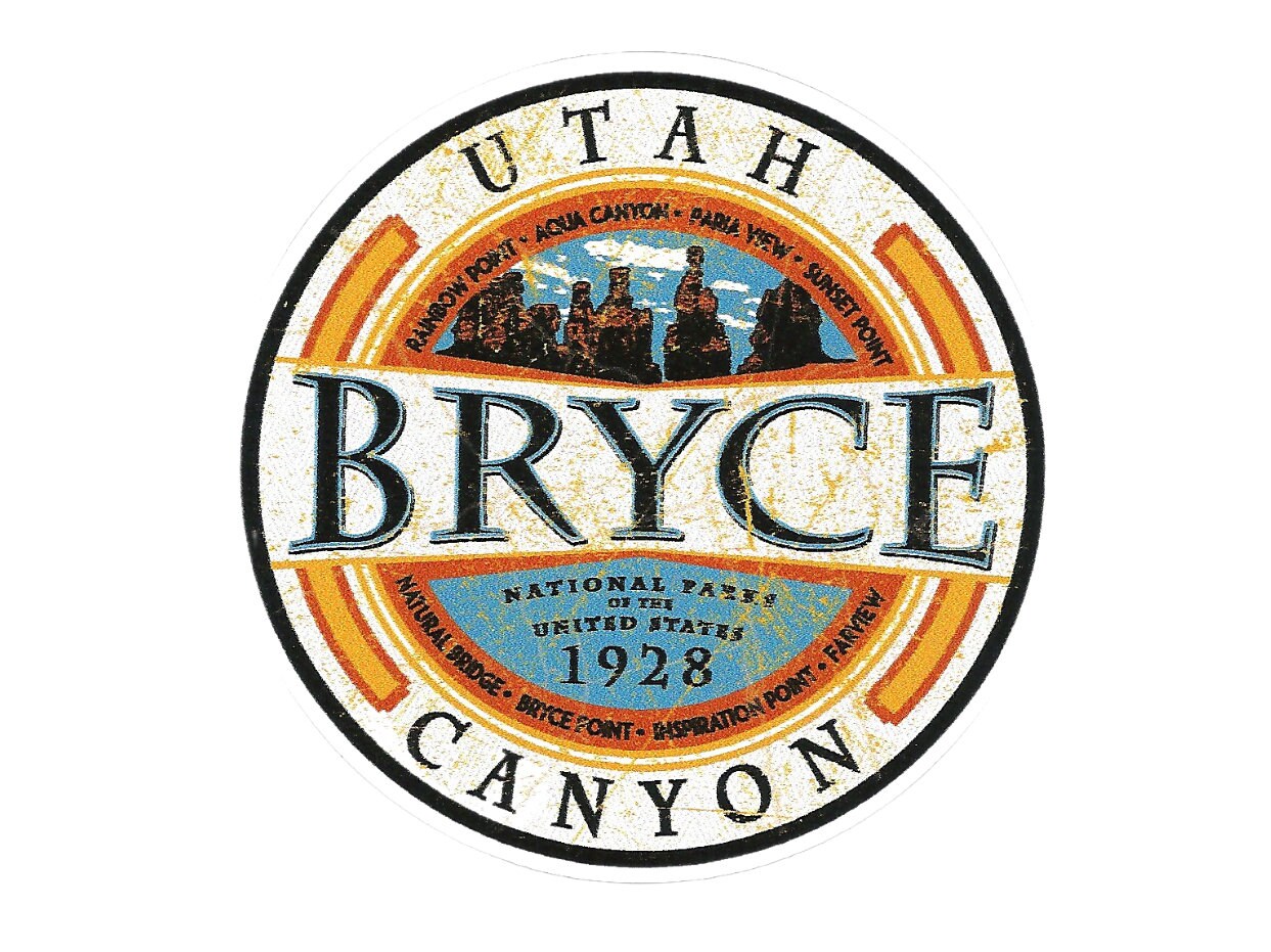 Utah Decal – Bryce Canyon National Park - Travel Sticker – UT Souvenir Decal – Travel Gift 3.25" Made in USA Retro Car Decal Water Bottle