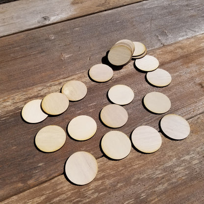 Wood Cutout Circles - 2 Inch - Unfinished Wood - Lot of 24 - Craft Projects - DIY