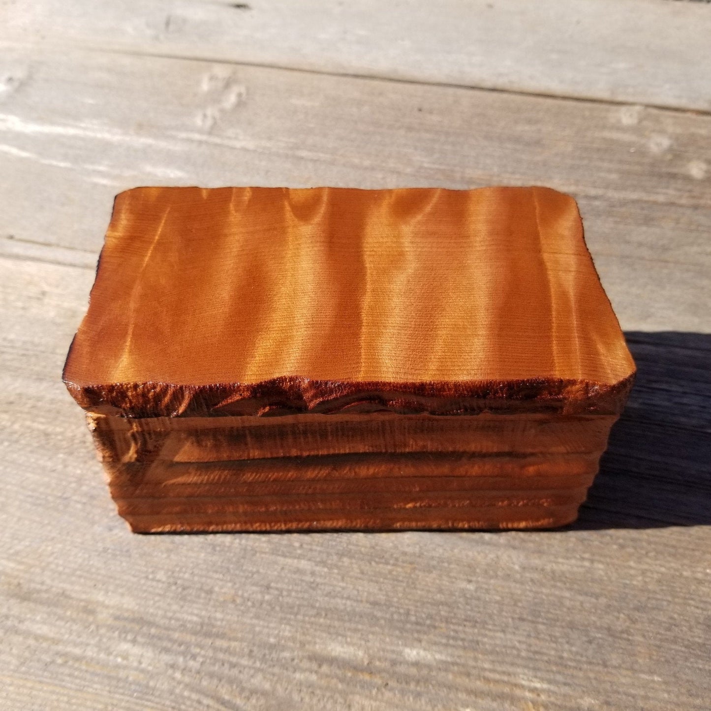 Handmade Wood Box with Redwood Rustic Handmade Jewelry Box California Redwood Jewelry Box Storage Box Limb Box #323 Coin Box